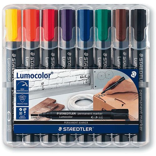 Staedtler Permanentni marker Lumocolor 352 WP8 2 mm, 8 kosov Slike
