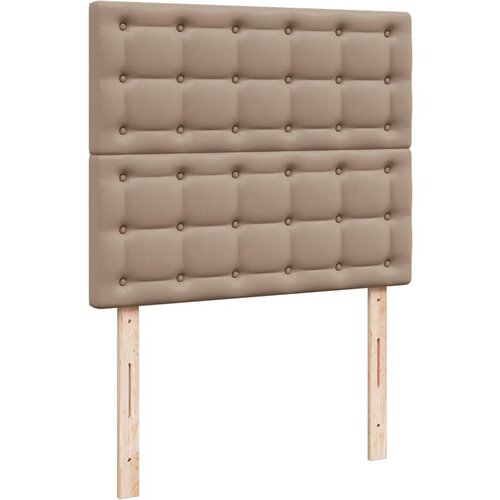VidaXL Okvir kreveta s madracem cappuccina 120x200cm umjetna koža Slike