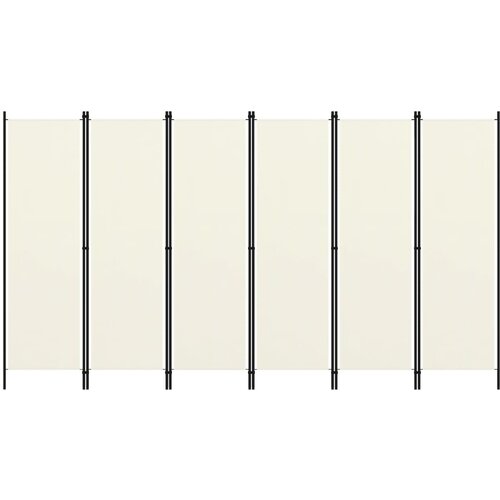 VidaXL Paravan 6-delni kremno bel 300x180 cm Slike