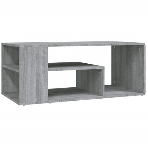Maison Chic Klubska mizica - kavna mizica - Nizka mizica siva sonoma 100x50x40 cm inženirski les, (21753356) Slike