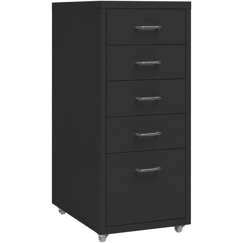 vidaXL Premična omara za dokumente črna 28x41x69 cm kovinska Cene