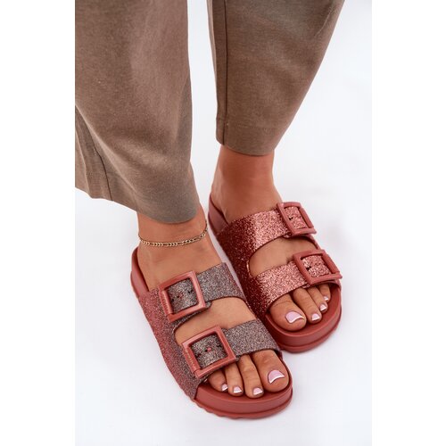 Zaxy Fragrant Women&amp;#039;s Slippers With Glitter And Buckles Dirty Pink Slike
