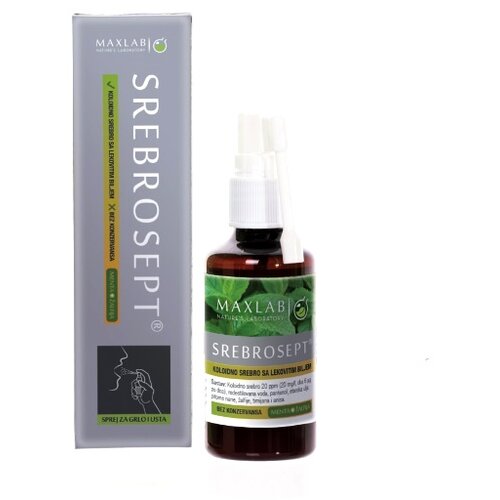Maxlab srebrosept sprej za grlo i desni 50ml Slike