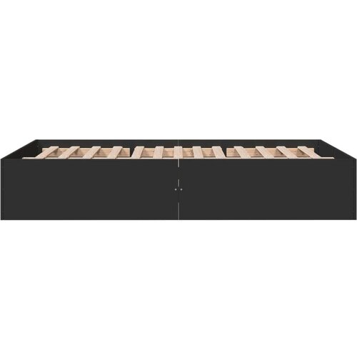 vidaXL Posteljni okvir črn 120x190 cm inženirski les Cene