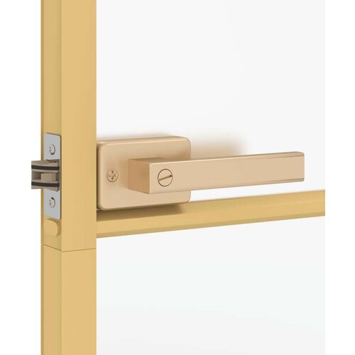 vidaXL Sobna vrata tanka zlatna 76x201 5 cm kaljeno staklo i aluminij Cijene