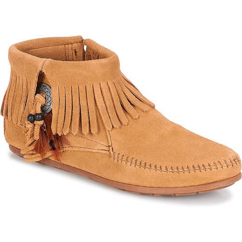 Minnetonka CONCHO FEATHER SIDE ZIP BOOT Smeđa Slike