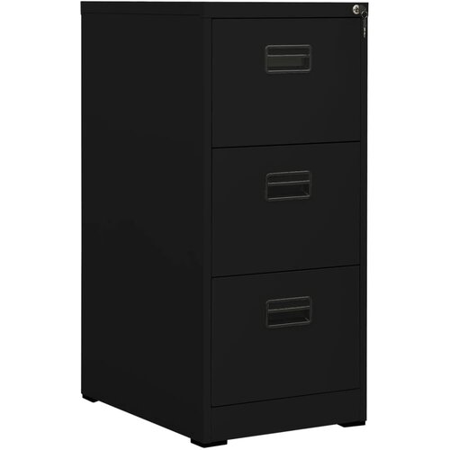 VidaXL arhivska omarica črna 46x62x102,5 cm jeklo Slike