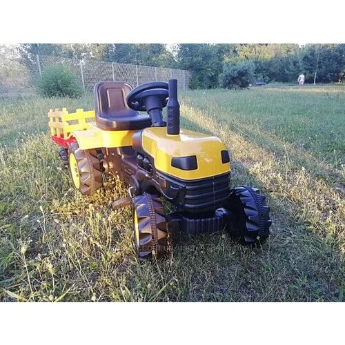 Traktor na pedale Biberoglu sa prikolicom - žuti, 4103 Cene