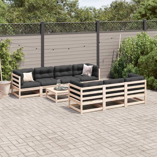  8-dijelni set vrtnih sofa od masivne borovine Slike
