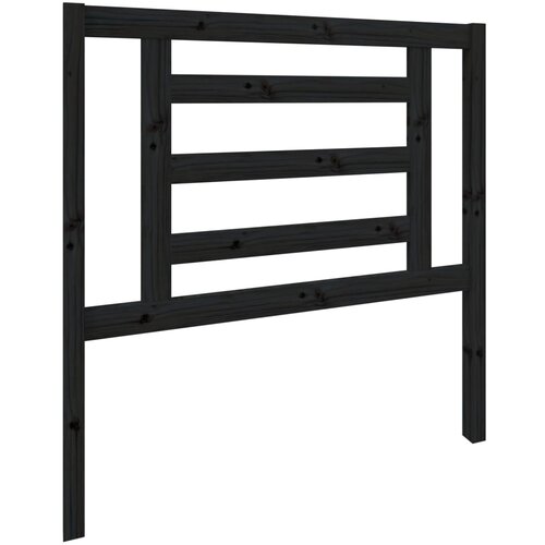Maison Chic posteljno vzglavje - vzglavna omarica - nočna omarica črno 96x4x100 cm trdna borovina, (21705991) Slike