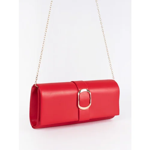 Shelvt Red small women's handbag with gold buckle