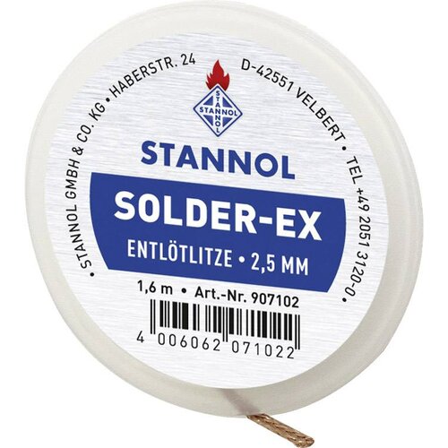 Stannol Pletenica za razspajkanje Solder Ex dolžina 1.6 m širina 1.0 mm spajkalno impregnirana, (20429202) Cene