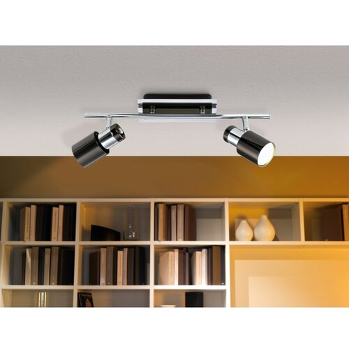 Eglo davida 1 reflektor/2, led, gu10, 2x5w, 2x400lm, krom/crna Slike