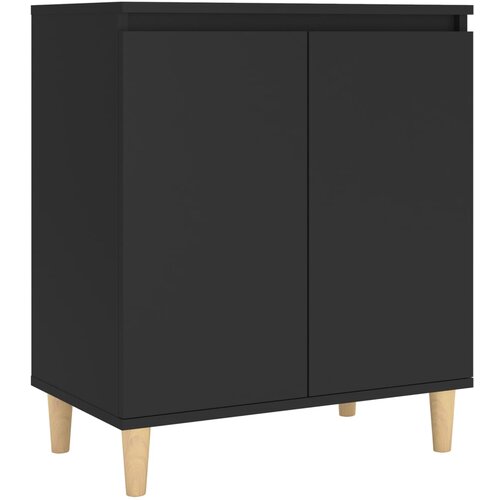 Maison Chic Komoda - Predalnik z lesenimi nogami črna 60x35x70 cm iverna plošča, (21719617) Cene