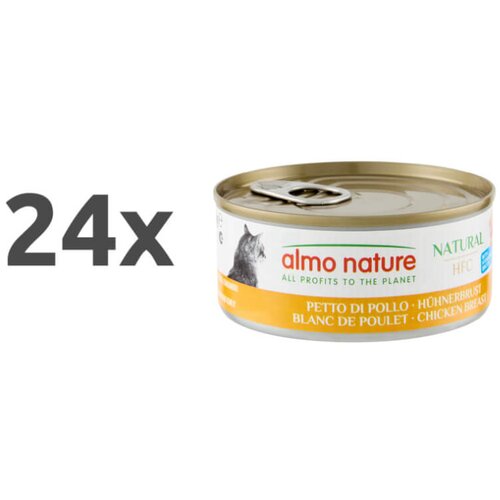 Almo Nature HFC Natural &amp;ndash; pi&amp;scaron;čančje prsi - 150 g 24 x 150 g Slike