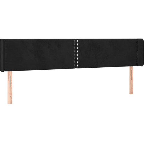 Maison Chic posteljno vzglavje - vzglavna omarica - nočna omarica z u&amp;scaron;esi črno 203x16x78/88 cm žamet, (21712115) Slike