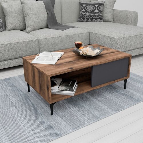 Hanah home benito 2097 walnutanthracite coffee table Slike