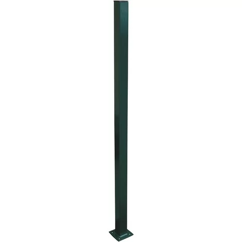 RETA stup za ograde m s bazom (d x š x v: 5 x 5 x 83 cm, zelene boje, metal)