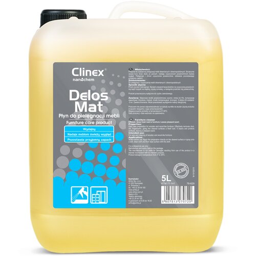 Clinex Tekočina za nego lesenega pohištva odstranjuje prah in umazanijo Delos Mat 5L, (21389331) Cene