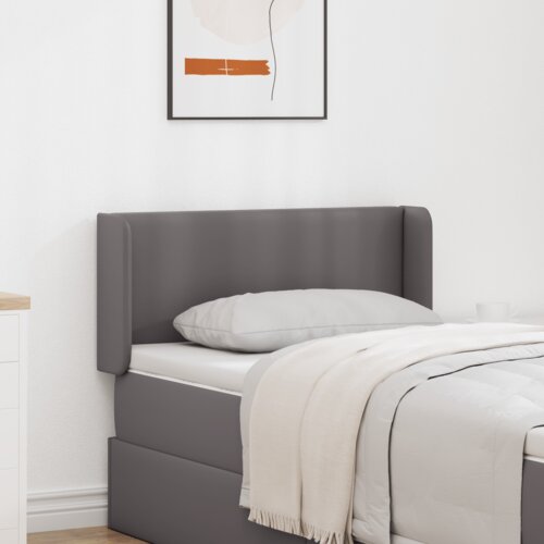 vidaXL Ušesa vzglavnika 2 pcs Siva 40 x 16 x 5 cm Umetna koža Cene