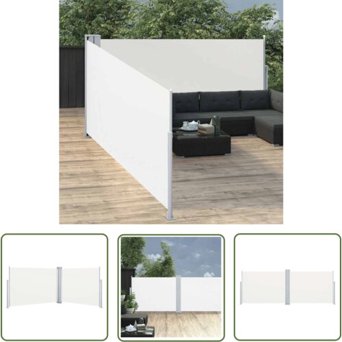  The Living Store Zložljiva stranska tenda krem 100x1000 cm - Stranska Tenda, (21742472) Slike