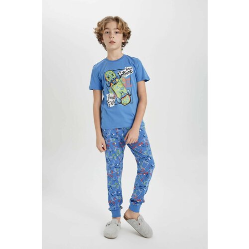 Defacto Boy Printed Short Sleeve 2 Piece Pajama Set Cene