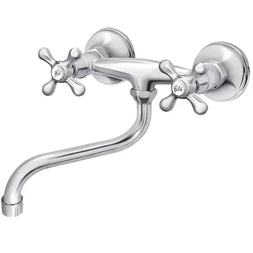 Rosan nostalgija zidna dvoručna baterija za sudoperu ili lavabo 200mm N01101 Cene