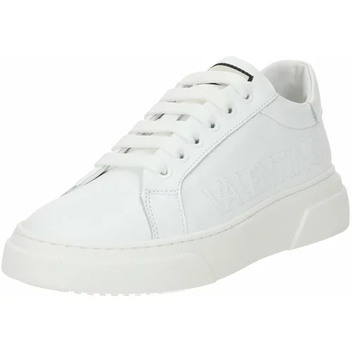 Valentino Shoes Niske tenisice svijetlosiva / crna / bijela