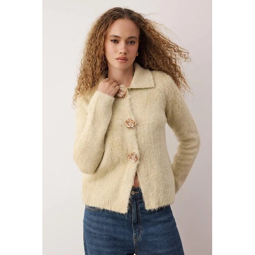 TRENDYOLMILLA Ženski duks Twoaw26Hi00109, Stone-Beige Slike
