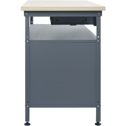  Radni stol crni 120 x 60 x 85 cm čelični Slike