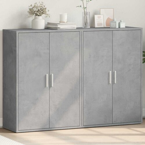  Komoda 2 kom siva boja betona 60x31x84 cm konstruiranog drva Cijene