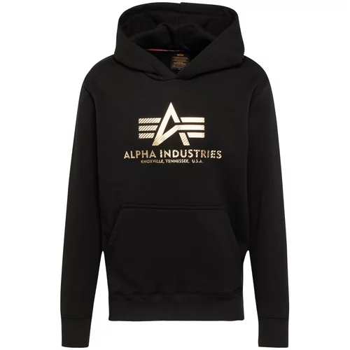 Alpha Industries Sweater majica zlatna / crna