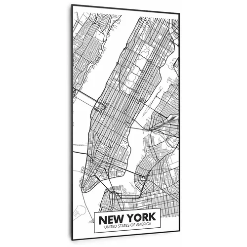 Klarstein wonderwall air art smart, infracrveni grijač, karta grada new yorka, crna