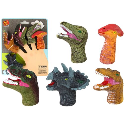  Finger Puppets Dinosaurs Colorful 5 Pieces Cene