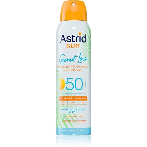 Astrid Sun Coconut Love hladilno nevidno pršilo za sončenje SPF 50 z visoko UV zaščito 150 ml Cene