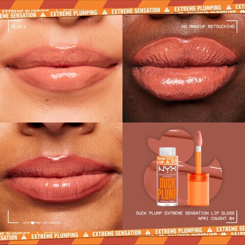 NYX Professional Makeup Duck Plump sijaj za ustnice z učinkom povečanja odtenek 04 Apri Caught 6,8 ml Slike