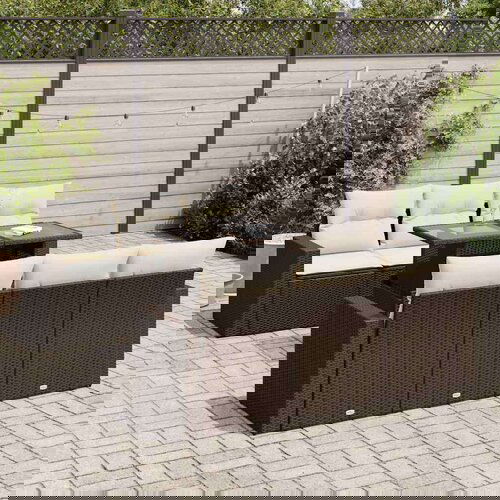  7-dijelni set vrtnih sofa od poliratana s jastucima smeđi Cijene