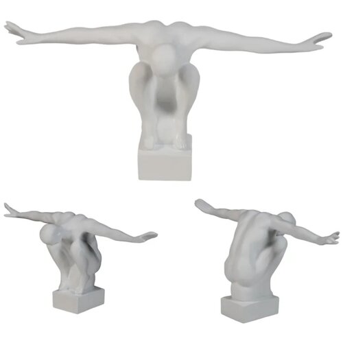  Dekoracija za sto 19,5x16x38,5 cm smola/bela Slike