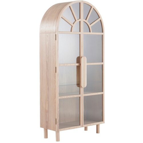 Jotex Vitrina u dekoru jasena u svijetloj prirodnoj boji 90x195x40 cm Sandor &ndash; Cijene