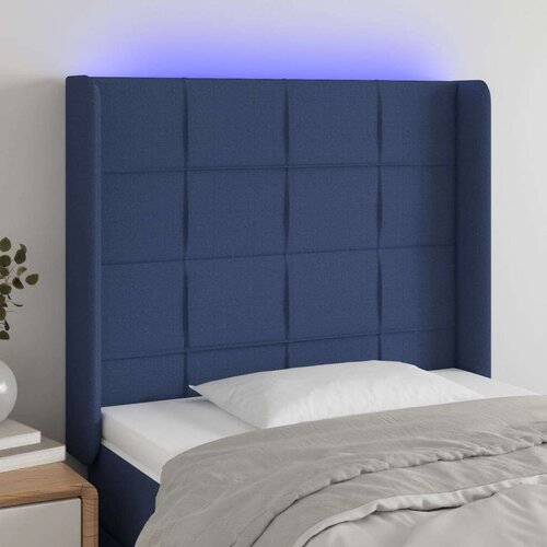  Uzglavlje plavo 83 x 16 x 118/128 cm od tkanine Cijene