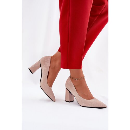 VINCEZA Elegant Heels On A Heel In Pink Slike
