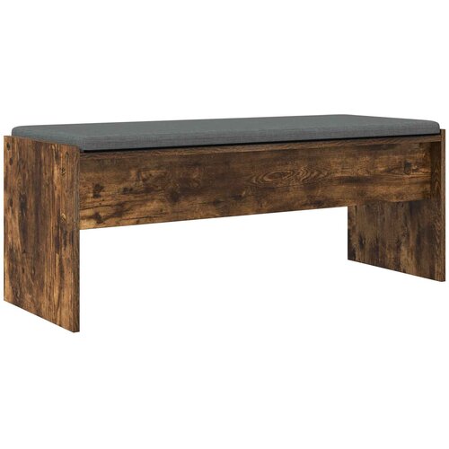  Klupa za hodnik s jastukom Dimljeni hrast 103 x 38 x 40 cm Slike