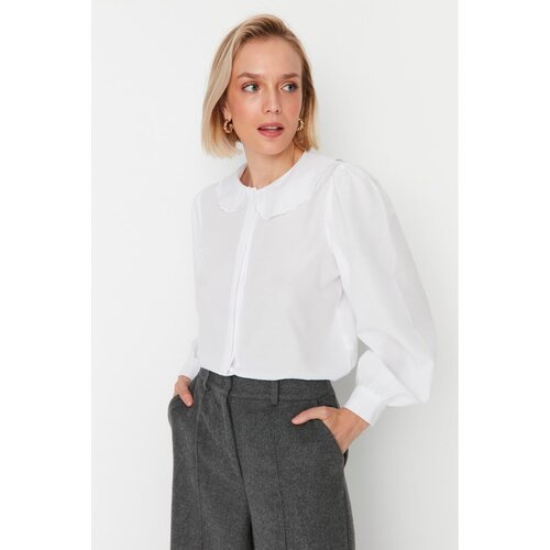 Trendyol Ecru Balloon Sleeve Shirt Slike