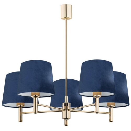  Argon 2086 - Luster na šipci PONTE 5xE27/15W/230V mesing/plava Cene