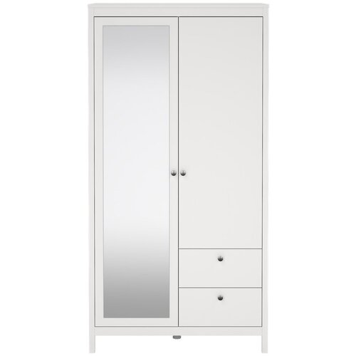 Tvilum Bijeli ormar s ogledalom 102x199x58 cm Madrid – Cijene