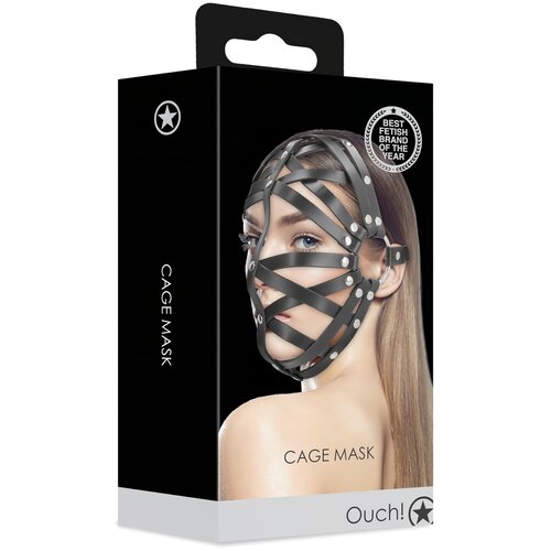 Ouch maska iz umetnega usnja (črna) Slike