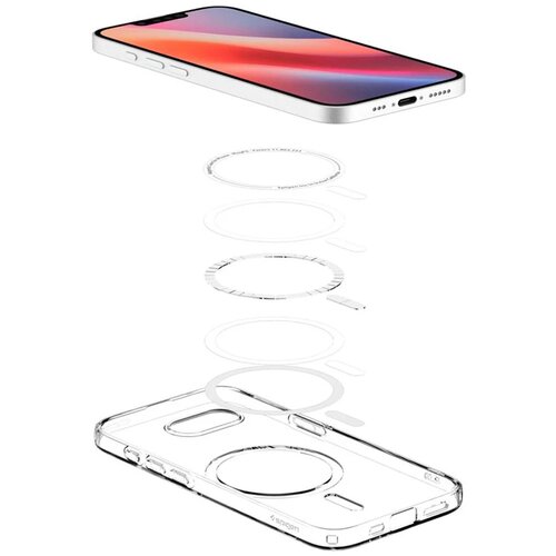 Spigen iPhone 16e Crystal Flex MagFit Clear bel ovitek, (21756810) Slike