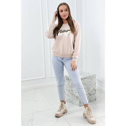 Kesi Beige sweatshirt with print Slike