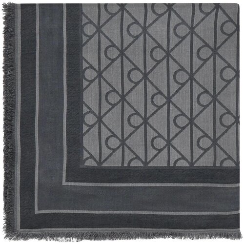 Calvin Klein Jeans &amp;Scaron;ali &amp;amp; Rute EMBLEM AOP JACQUARD SQUARE SCARF LV04F8080G Črna Slike
