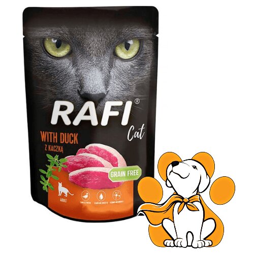 Rafi Cat Grain Free Duck 100g, Vlažna Hrana Sa Pačetinom Za Izbirljive Mačke Slike